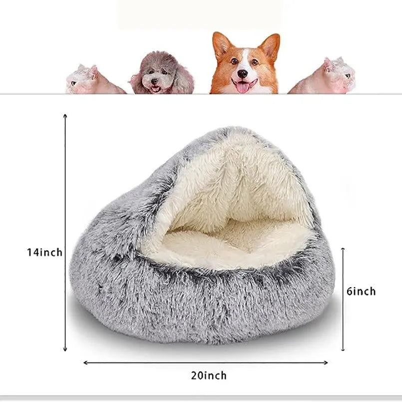 Cozy Circular Pet Bed with Plush Interior - OJM EXPRESS