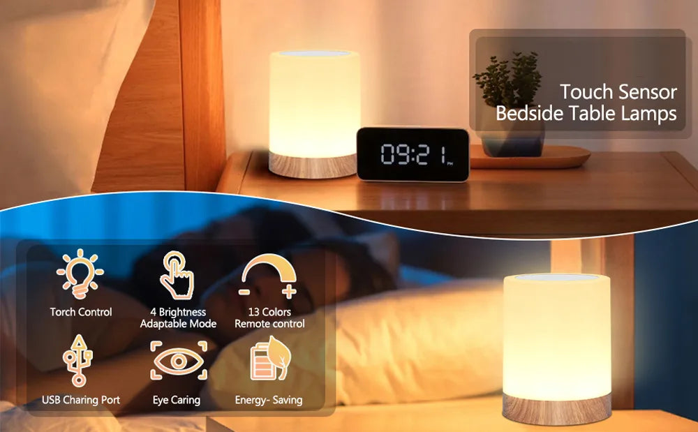 Touchable Bedside RGB Lamp - OJM EXPRESS