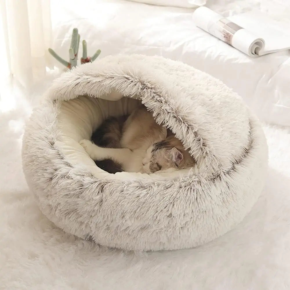 Cozy Circular Pet Bed with Plush Interior - OJM EXPRESS