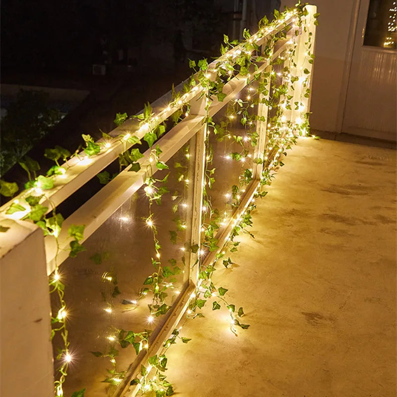 Flower Green Leaf String Lights - OJM EXPRESS