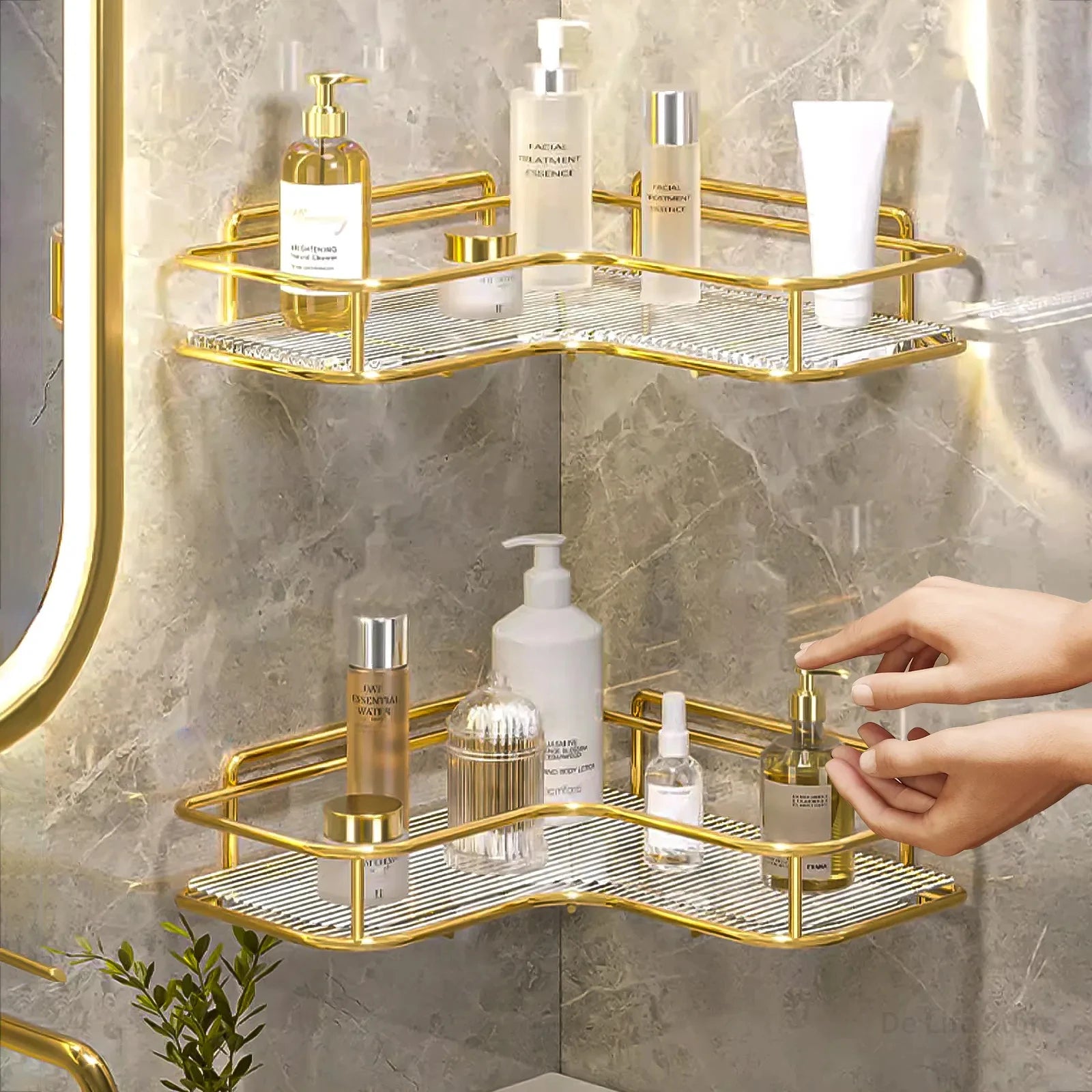 Opulent Bathroom Corner Shelving - OJM EXPRESS