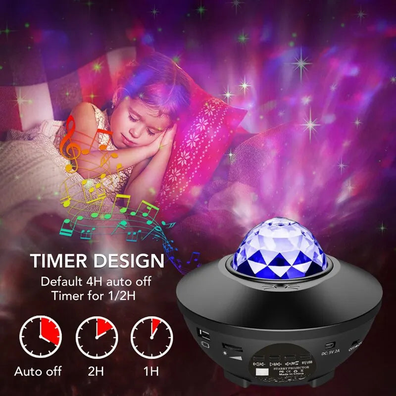 Starry Ocean Wave Night Light Projector - OJM EXPRESS