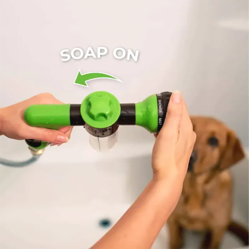 3-Mode High-Pressure Dog Shower Gun with Adjustable Hose Nozzle - OJM EXPRESS