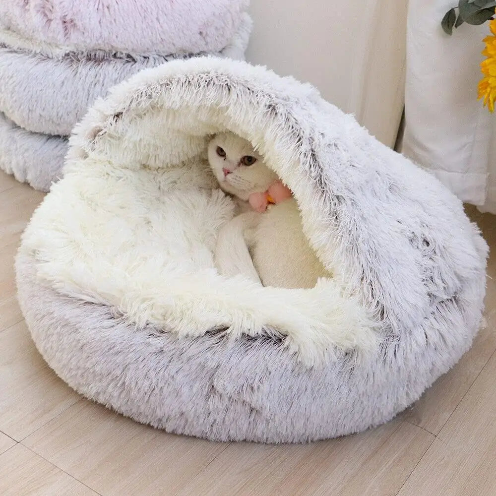 Cozy Circular Pet Bed with Plush Interior - OJM EXPRESS