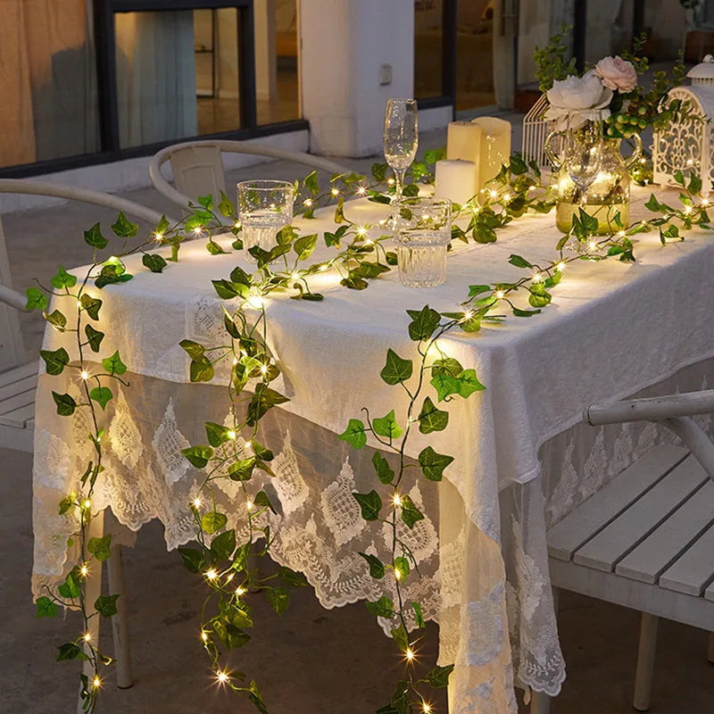 Flower Green Leaf String Lights - OJM EXPRESS