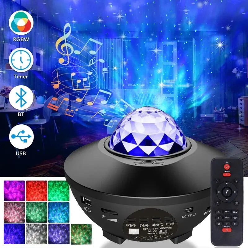 Starry Ocean Wave Night Light Projector - OJM EXPRESS