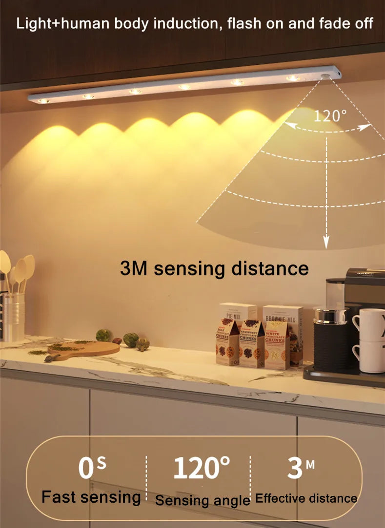 Rechargeable Motion-Sensing Aluminum Cabinet Light - OJM EXPRESS