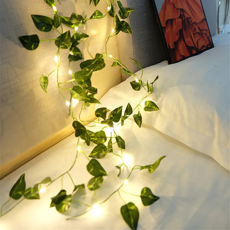 Flower Green Leaf String Lights - OJM EXPRESS